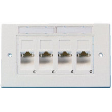 Ftth ethernet 3m amp rj45 plaque frontale 4 ports, connecteur rj45 4 ports plaque plastique